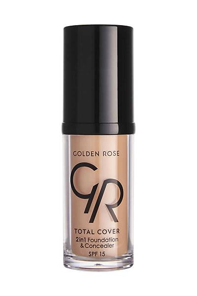 Golden Rose Total Cover 2in1 Foundation&Concealer-07 Natural-Kapatc Fondten