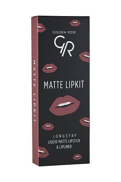 Golden Rose Matte Lip Kit-Rose Taupe-Likit Mat Ruj&Dudak Kalemi