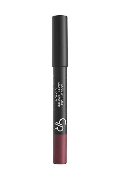 Golden Rose Matte Lipstick Crayon-19 Dark Violet-Mat Kalem Ruj