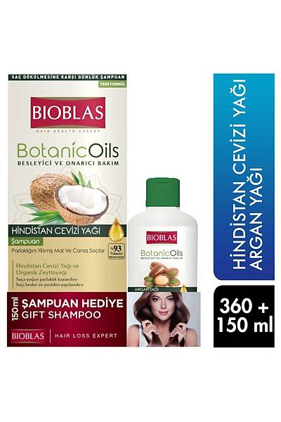 Bioblas ampuan 360 ml Hindistan Cevizi Ya + 150 ml Argan Ya Hediye