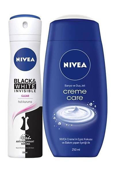 Nivea Deodorant Kadn B&w Clear 150 M L+ Creme Care Du Jeli 250 ml