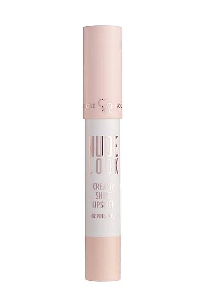 Golden Rose Nude Look Creamy Shine Lipstick-02 Pink Rose-Kalem Ruj