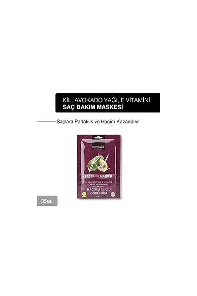 DERMOKL Vegan Kil, Avokado ve E Vitaminli Sa Maskesi 35 ml