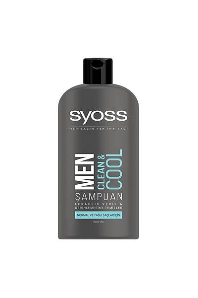 Syoss Men Clean & Cool Normal ve Yal Salar iin ampuan 500ml