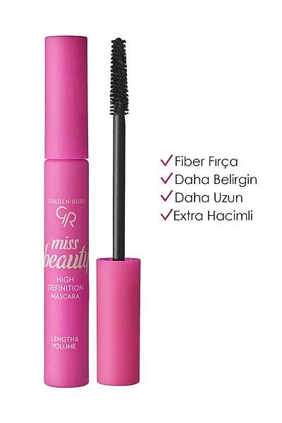 Golden Rose Miss Beauty High Definition Mascara-Black-Hacim Veren Maskara