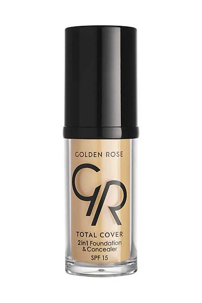 Golden Rose Total Cover 2in1 Foundation&Concealer-03 Almond-Kapatc Fondten