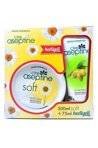 Cire Aseptine Soft Papatya zl 300 Ml + El, Yz Ve Vcut Kremi 75 Ml