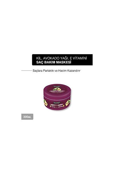 DERMOKL Vegan Kil, Avokado ve E Vitaminli Doal Sa Maskesi 300 ml