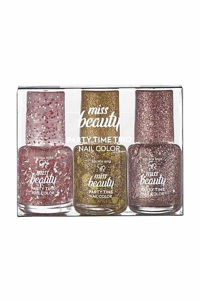 Golden Rose Miss Beauty Party Time Trio Nail Colors-Oje Seti