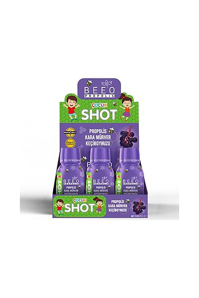 Bee'o Propolis Kara Mrver Keiboynuzu ocuk Shot 50 ml