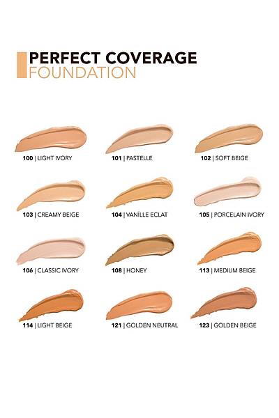 Perfect Coverage Foundation Light Ivory Fondten 100