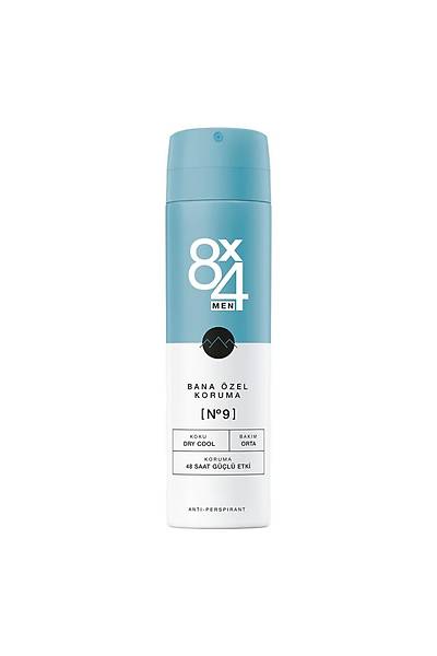 8x4 Bana zel Koruma No:9 Dry Cool Erkek Deodorant 150ml