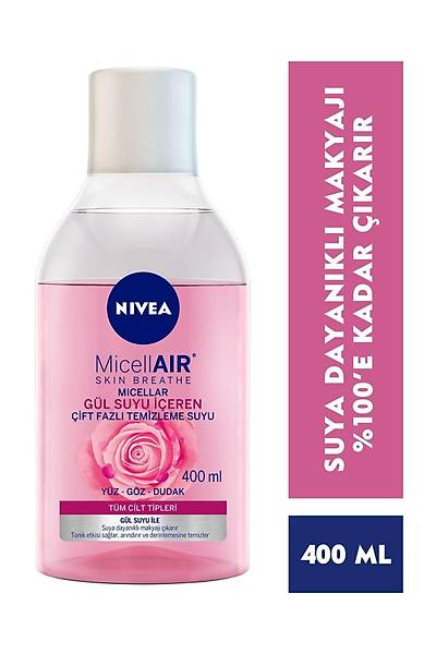 Nivea Gl Suyu Ieren ift Fazl Makyaj Temizleme Suyu 400 ml