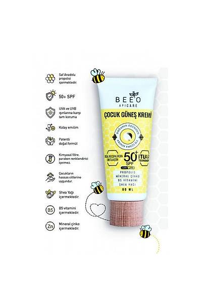 BEE'O ApiCare Propolisli ocuk Gne Kremi 80ml