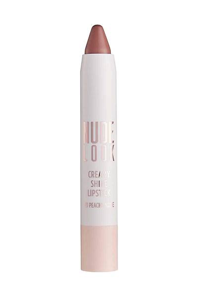 Golden Rose Nude Look Creamy Shine Lipstick-03 Peachy Nude-Kalem Ruj