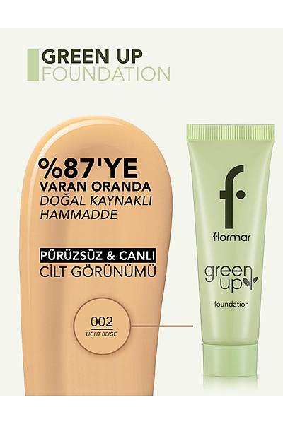 GREEN UP FOUNDATION 002 LIGHT BEIGE