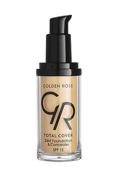 Golden Rose Total Cover 2in1 Foundation&Concealer-03 Almond-Kapatc Fondten