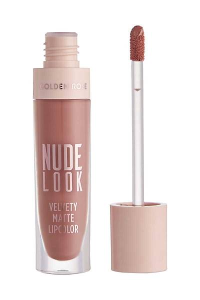 Golden Rose Nude Look Velvety Matte Lipcolor-02 Peachy Nude-Likit Mat Ruj