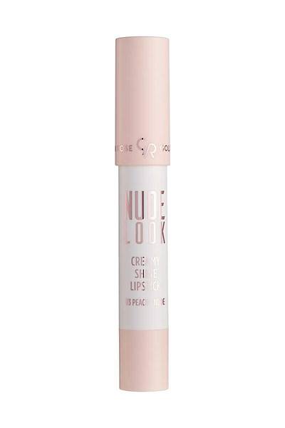 Golden Rose Nude Look Creamy Shine Lipstick-03 Peachy Nude-Kalem Ruj