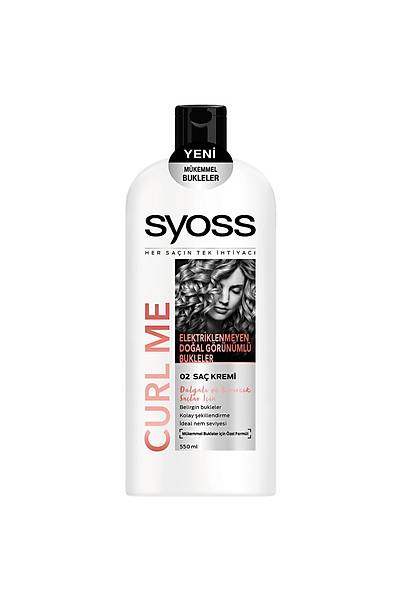 Syoss Curl Me Elektriklenmeyen Doal Grnml Bukleler in Sa Kremi 550 ml