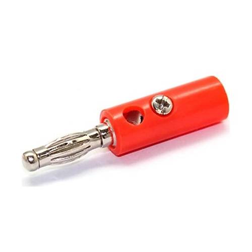 Banana Erkek Konnektör Jack Fiş 4mm Kırmızı