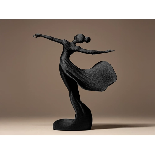 Balerin Biblo Heykel Figür Dekor Dokulu Model 3D