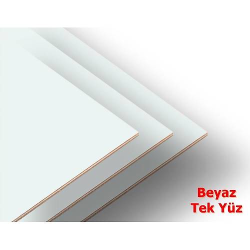 Beyaz Tek Yüz Boyalı Mdf 3mm 80cm x 70cm