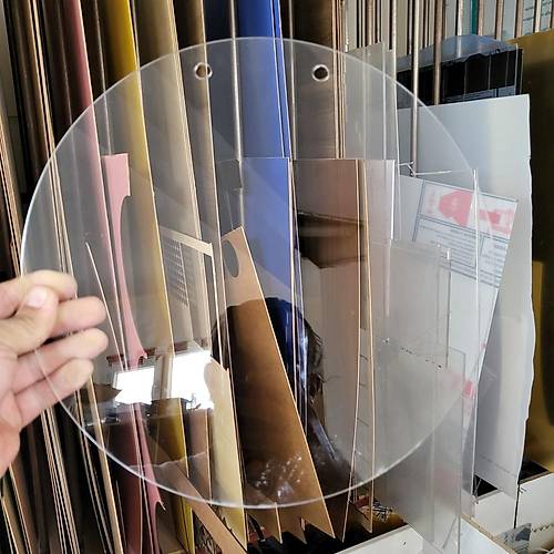Kapı Süsü Pleksi 3mm Şeffaf 30cm Çapında