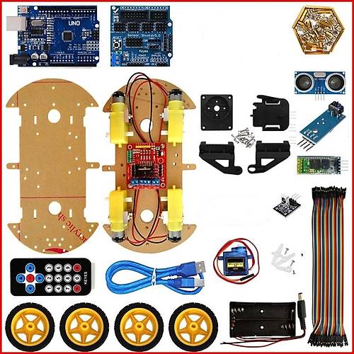 Arduino 4WD Çok Fonksiyonlu Robot Araba Kiti