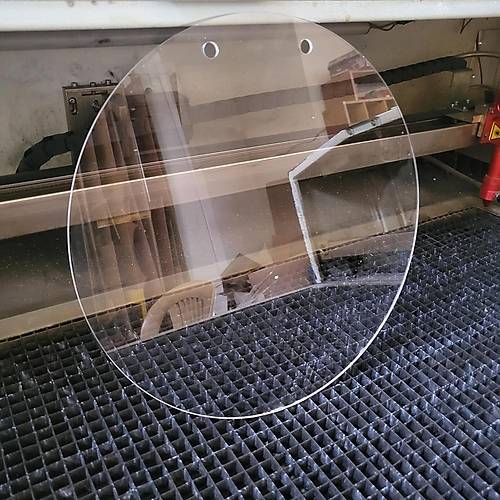 Kapı Süsü Pleksi 3mm Şeffaf 30cm Çapında