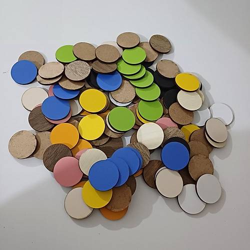 Ahşap Mdf Daire Küçük Boyutlu Supla Her Renk ve Ölçüde