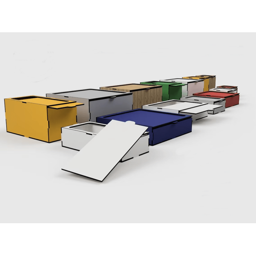 Ahşap Kutu Kayar Kapak 200x200x50mm