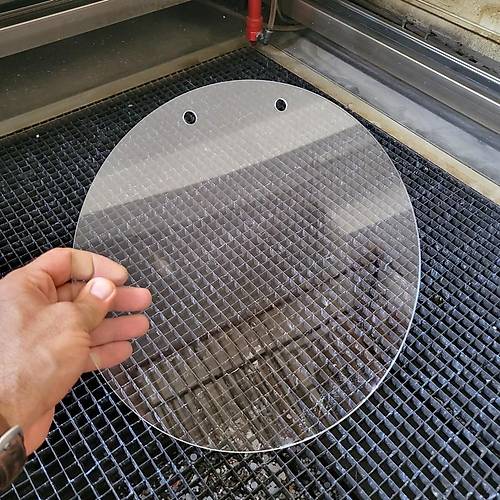 Kapı Süsü Pleksi 3mm Şeffaf 30cm Çapında