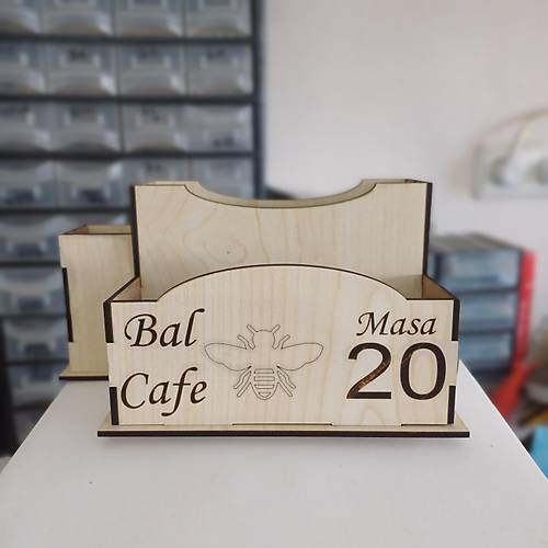 Ahşap Peçetelik Tuzluk