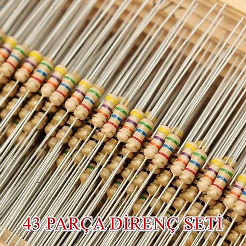 43 Çeşit 860 Adet Direnç Seti 1/4w Direnç Paketi
