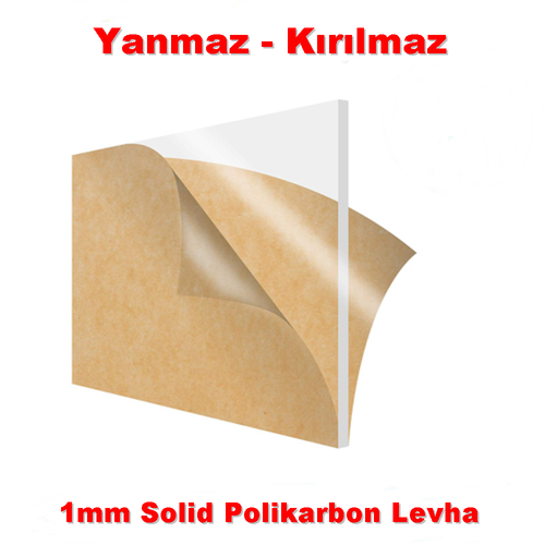 1mm Solid Polikarbon Levha Şeffaf
