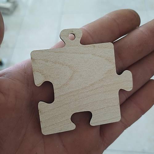 Ahşap Anahtarlık Puzzle Model Her Boyut Her Renk
