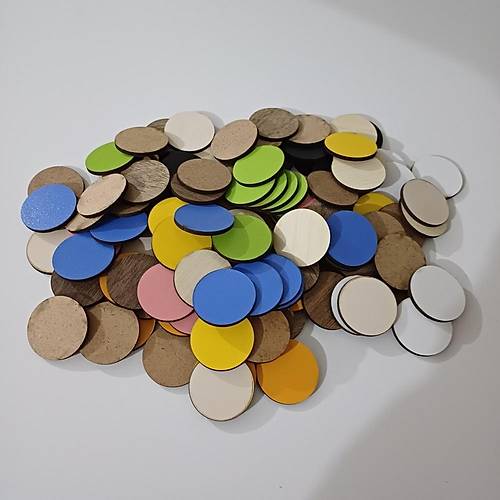 Ahşap Mdf Daire Küçük Boyutlu Supla Her Renk ve Ölçüde