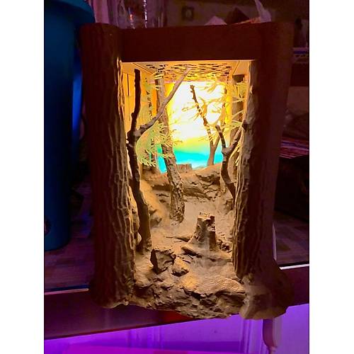 Book Nook Ozark Da Gn Batm Kitap Kesi DIY Kendin Yap