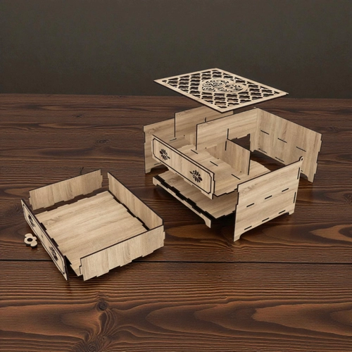 Ahap Kutu ekmeceli Mcevher Kutusu