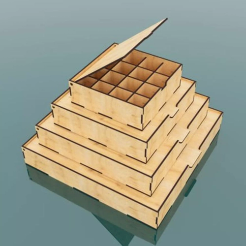 Ahap Blmeli Kutu 200x200x50