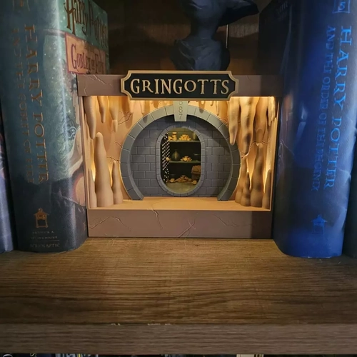 Harry Potter Gringotts Bankas� Book Nook Kitap Tutucu - DIY Minyat�r Kasa Maket Kit