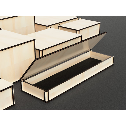 Alr Kapak Ahap Kutu 290x200x50mm