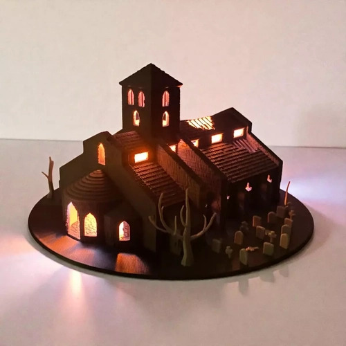 Diablo Katedrali Book Nook Kitap Tutucu - Boyanabilir DIY Gotik Maket Hobi Seti