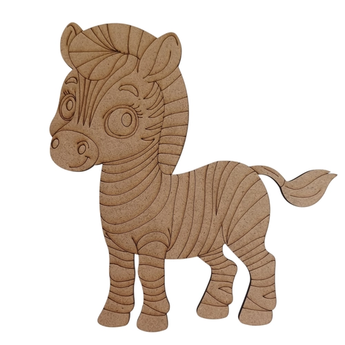 3mm Ham MDF Boyanabilir Zebra Fig�r�