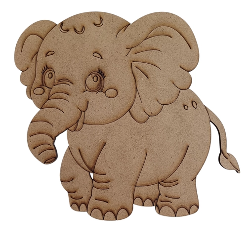 3mm Ham MDF Boyanabilir Fil Fig�r�