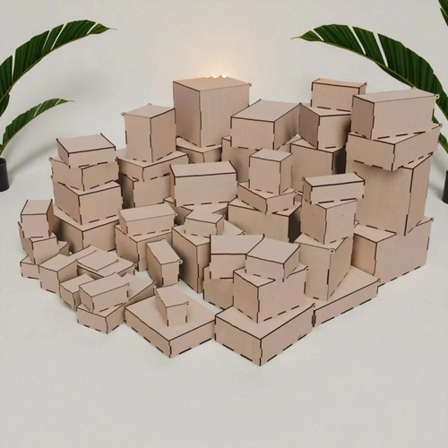 Ah�ap Kutu A��l�r Kapak 50x50x30mm