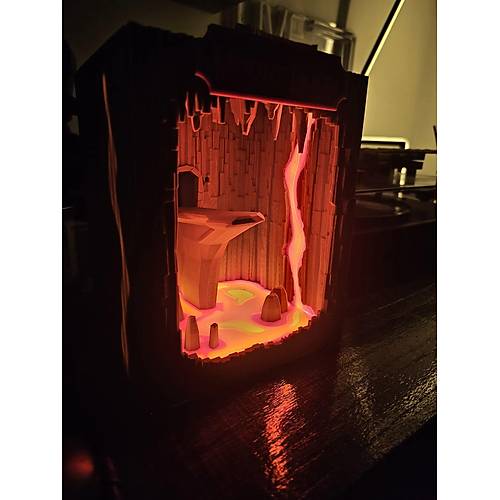 Book Nook Yzklerin Efendisi Mount Doom Kitap Kesi DIY Kendin Yap