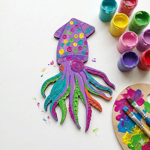 Boyanabilir Ah�ap Kalamar Fig�r� 15x8 cm