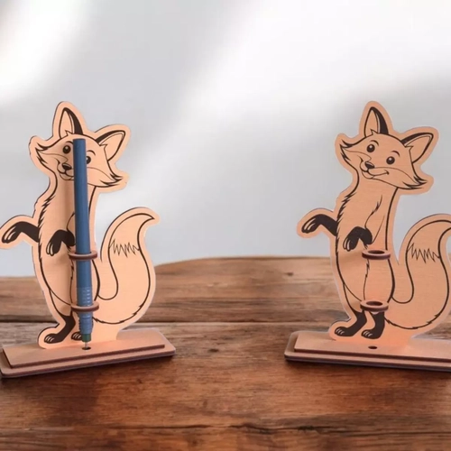 3mm MDF Boyanabilir Tilki Kalemlik